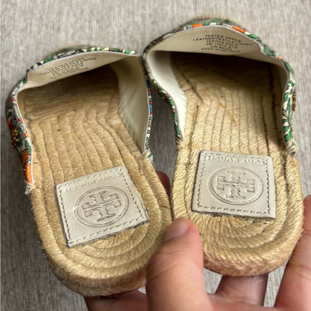 Tory Burch Vibrant Patterned Espadrille Mules - Picture 3 of 4